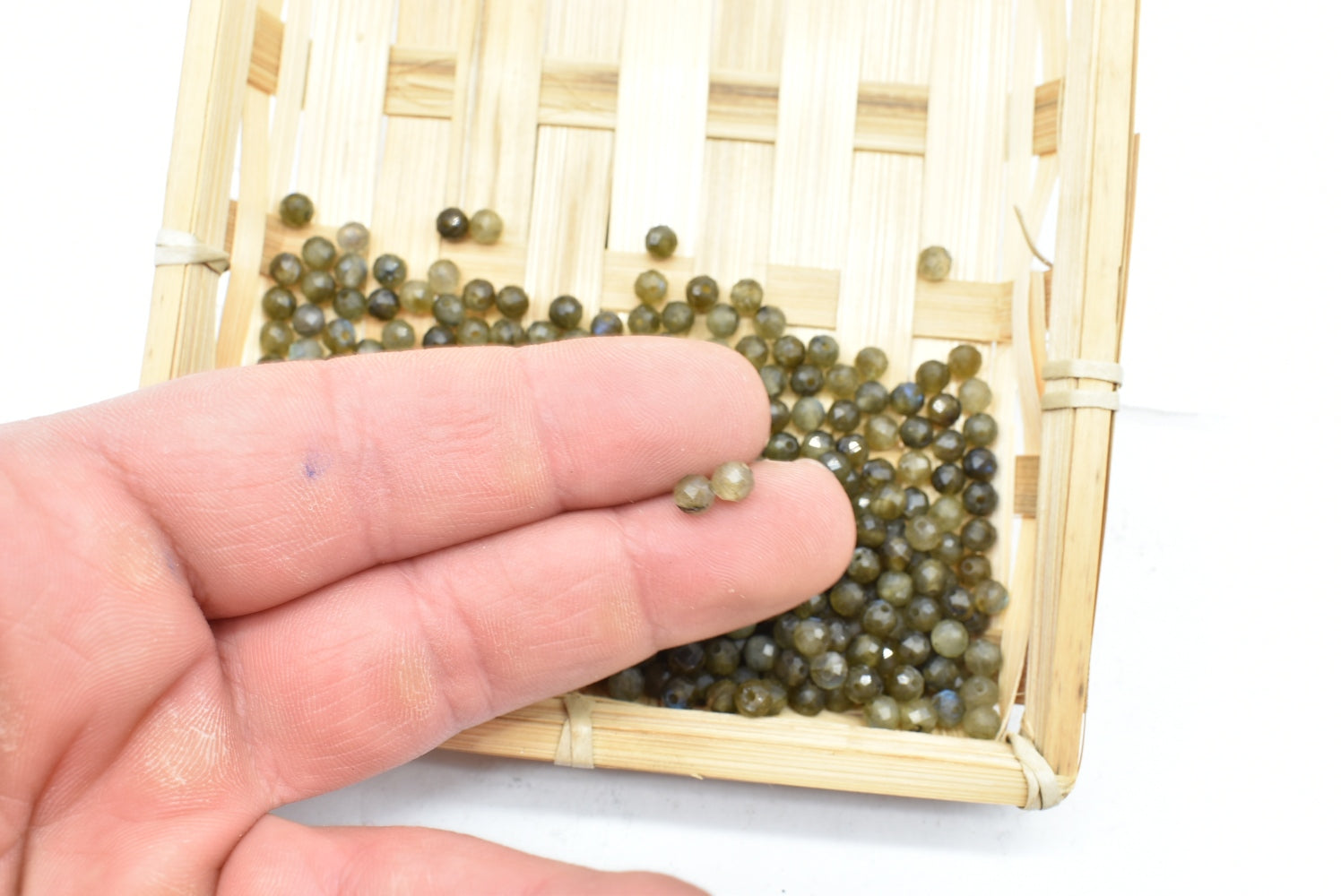 Perline di Labradorite Smerigliata 5 mm Forate - 5 Perline