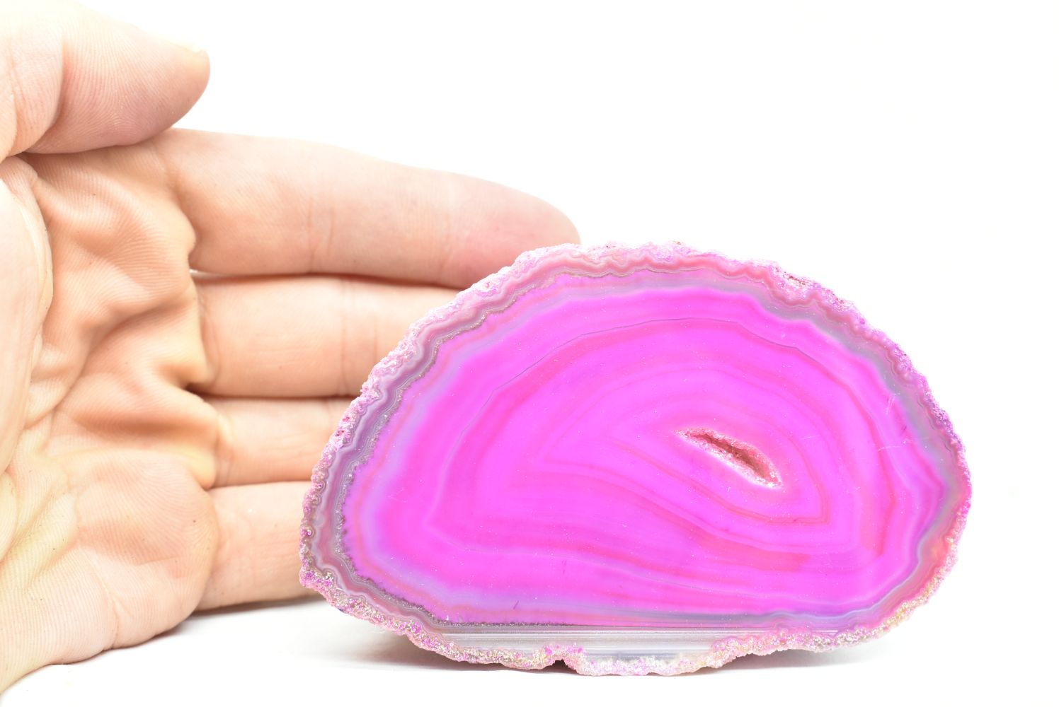 Pink Agate Geode (dyed)