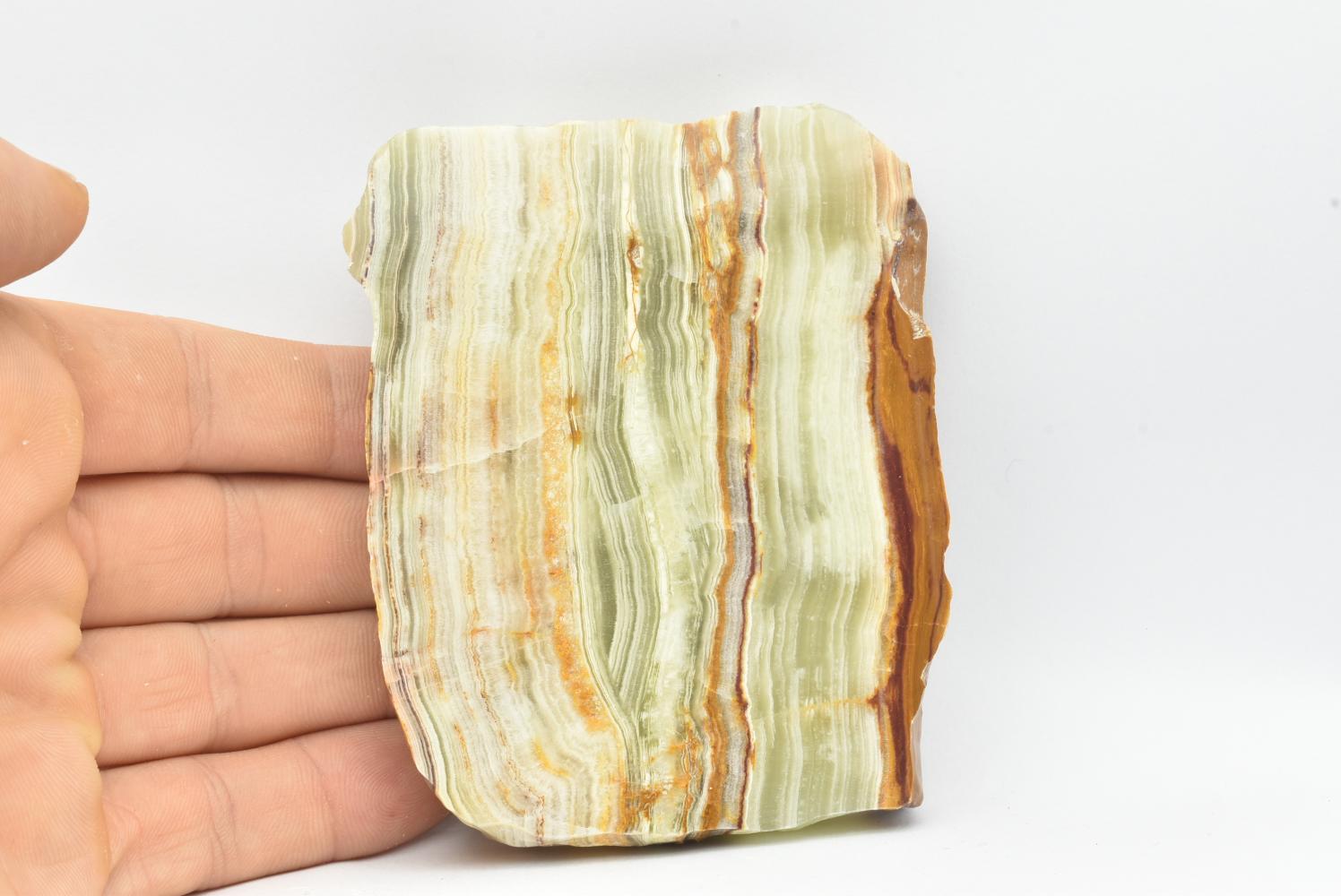 Fetta di Aragonite Verde
