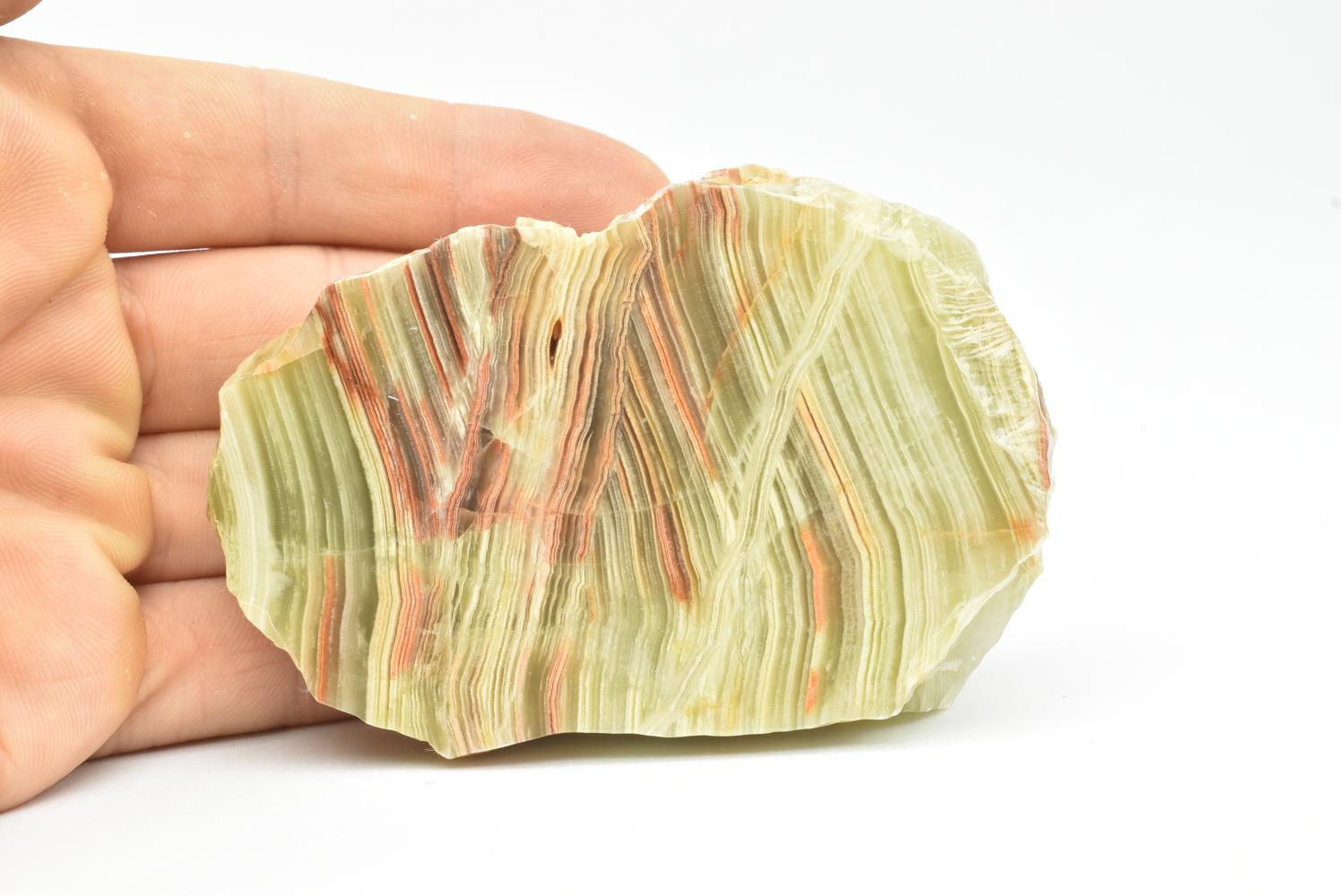 Fetta di Aragonite Verde