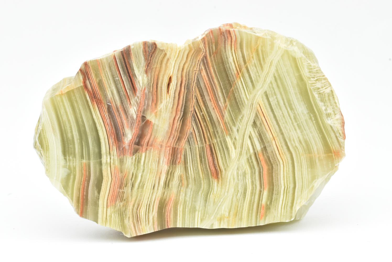 Fetta di Aragonite Verde