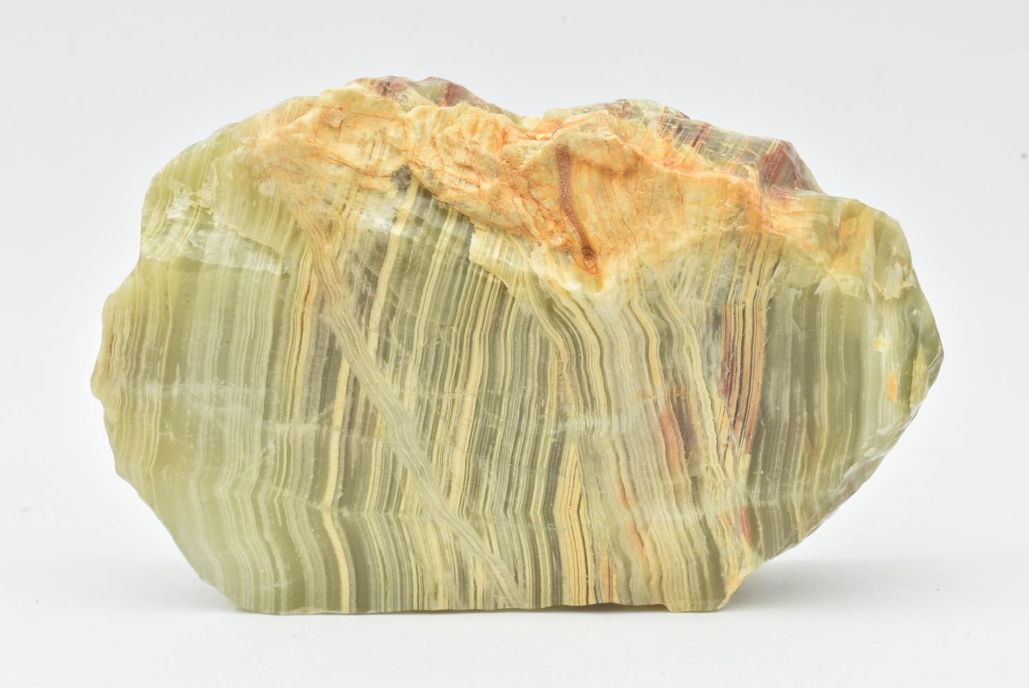 Fetta di Aragonite Verde