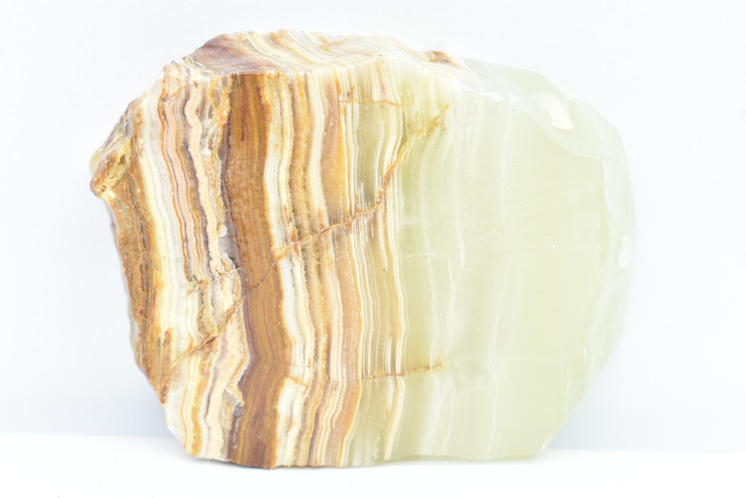 Fetta di Aragonite Verde