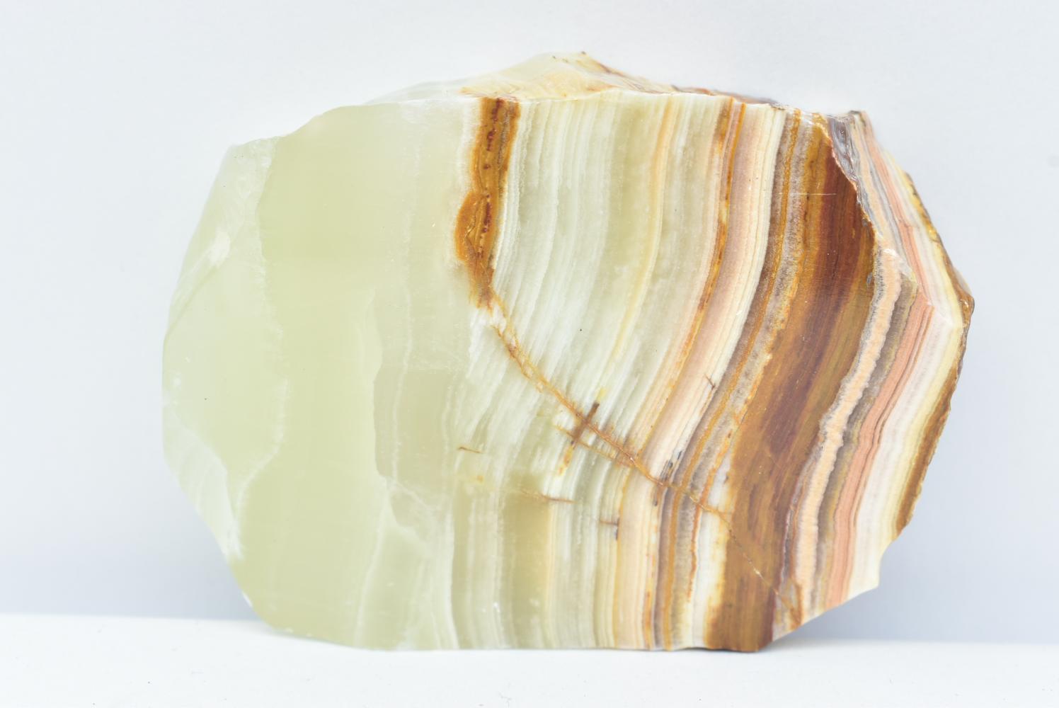 Fetta di Aragonite Verde