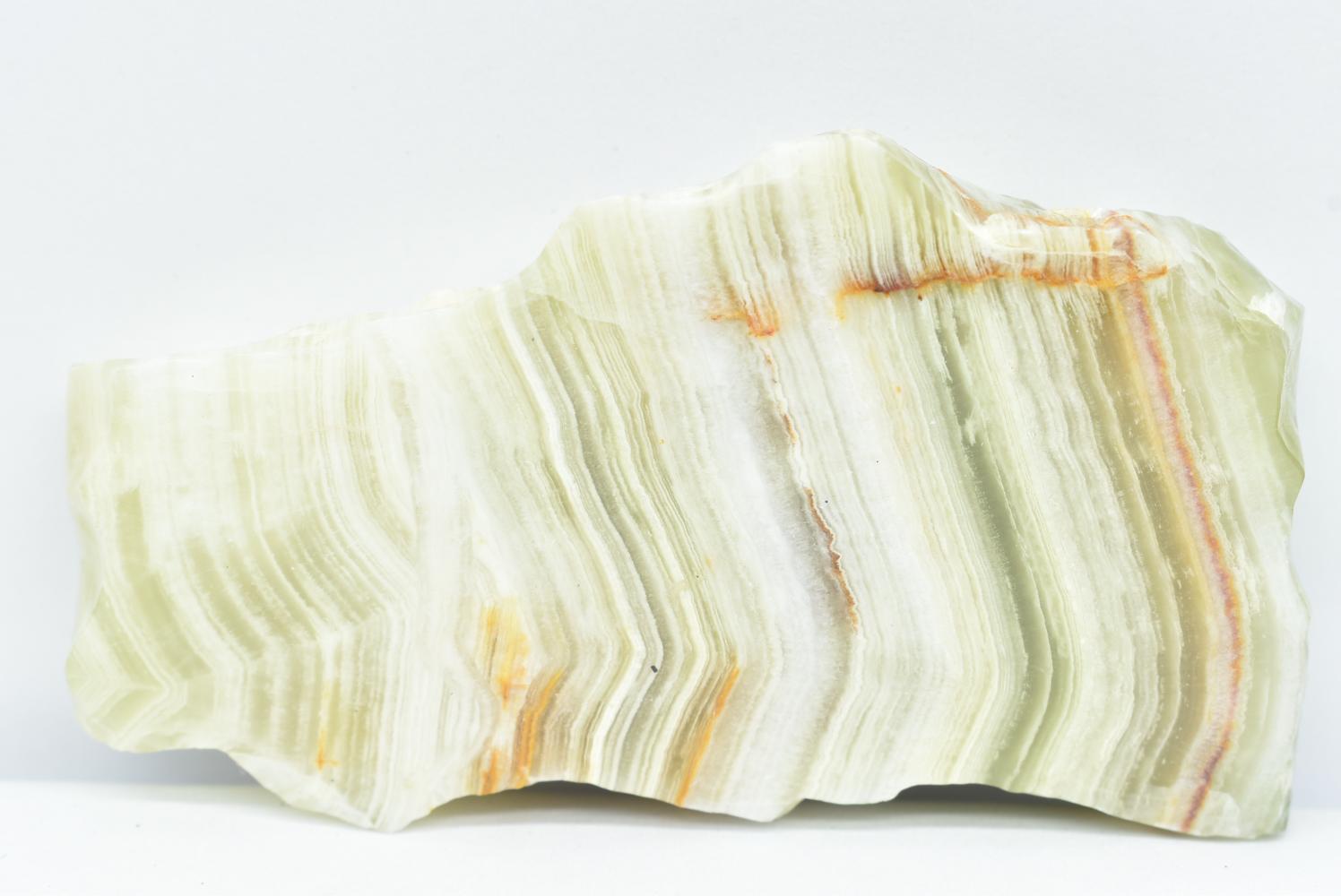 Fetta di Aragonite Verde