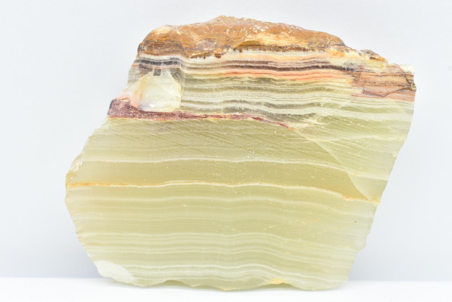 Fetta di Aragonite Verde