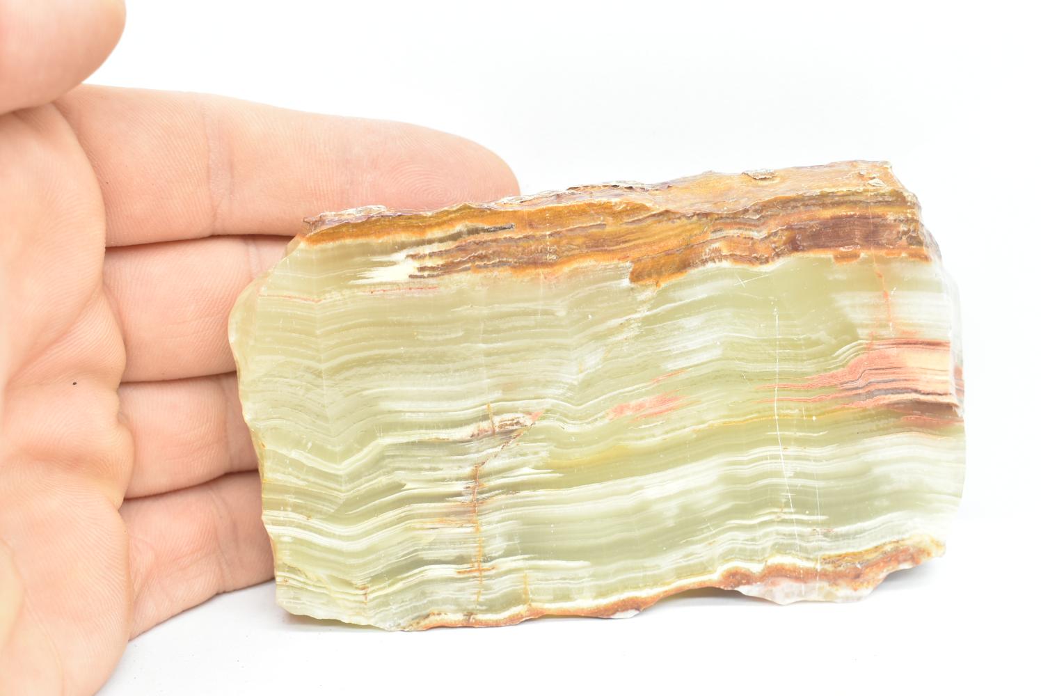 Fetta di Aragonite Verde