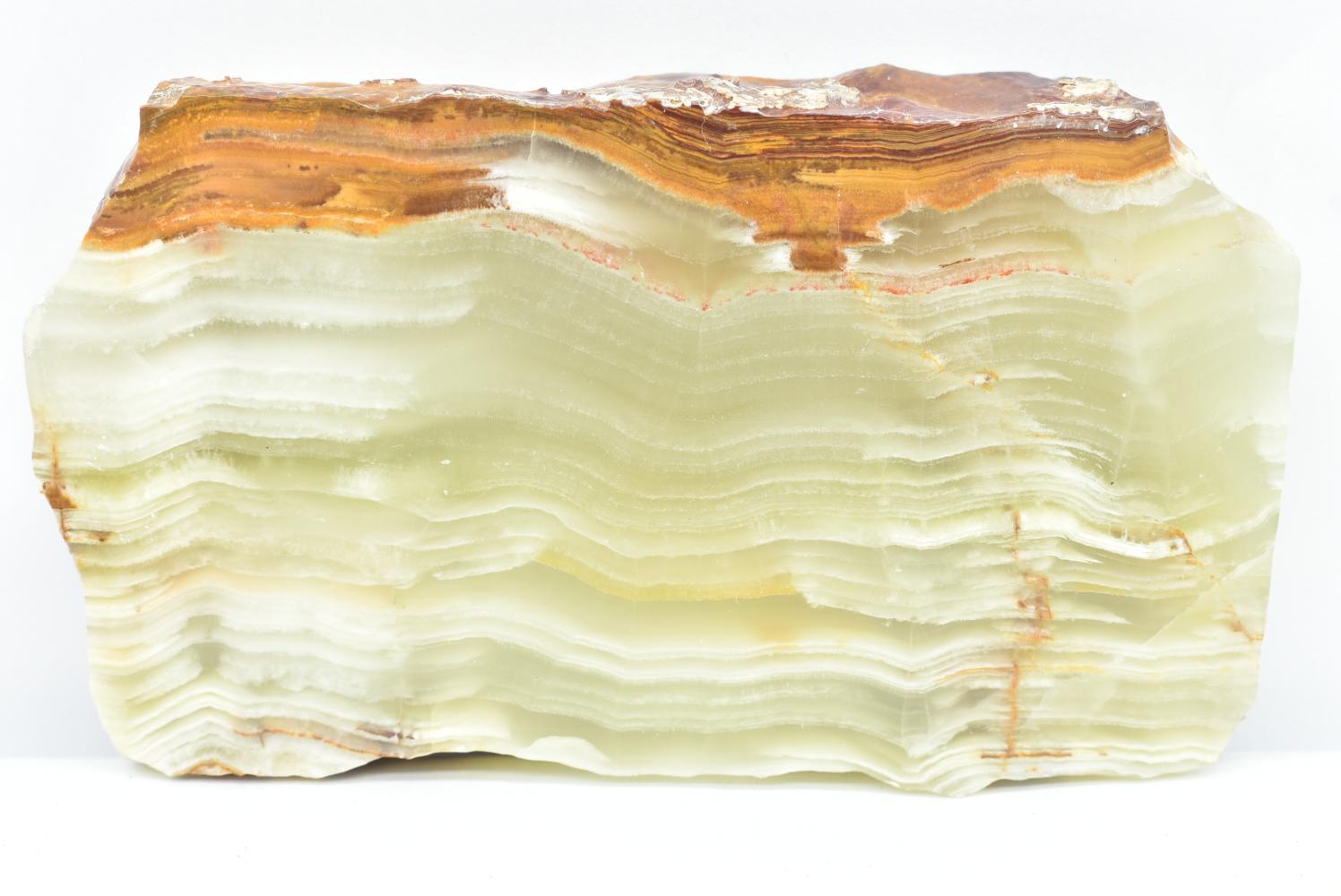 Fetta di Aragonite Verde