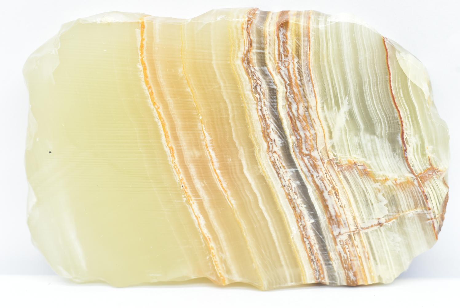 Fetta di Aragonite Verde