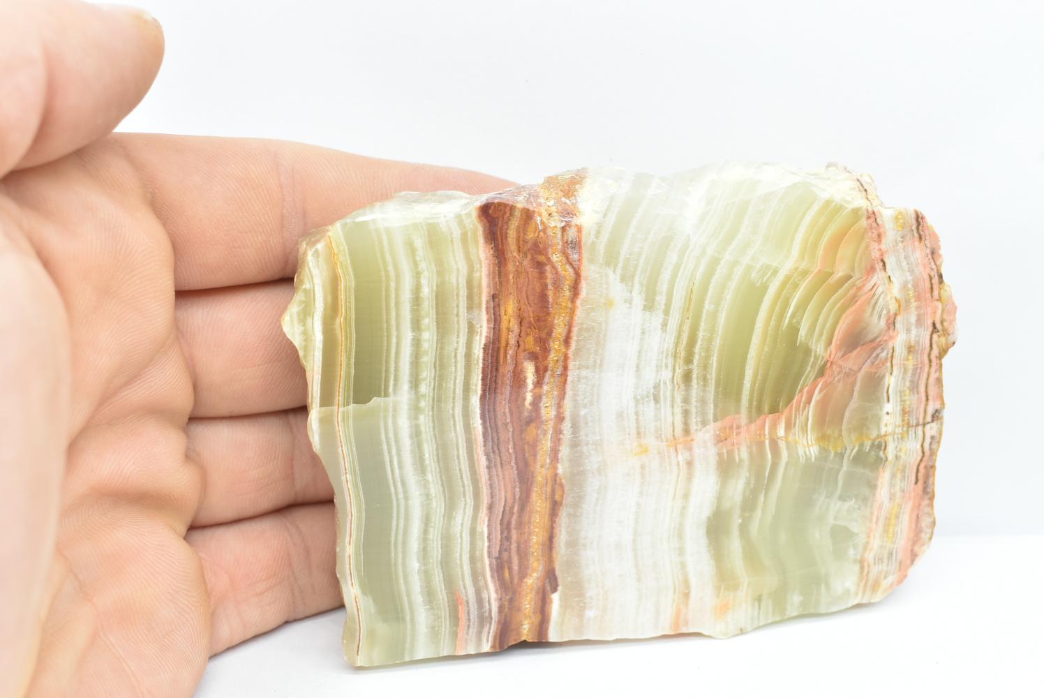 Fetta di Aragonite Verde