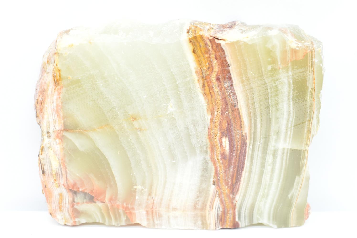 Fetta di Aragonite Verde