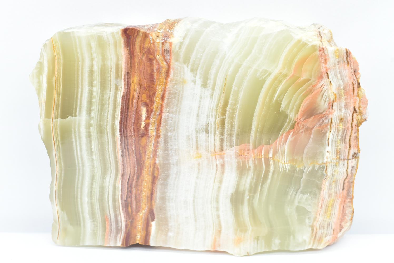 Fetta di Aragonite Verde