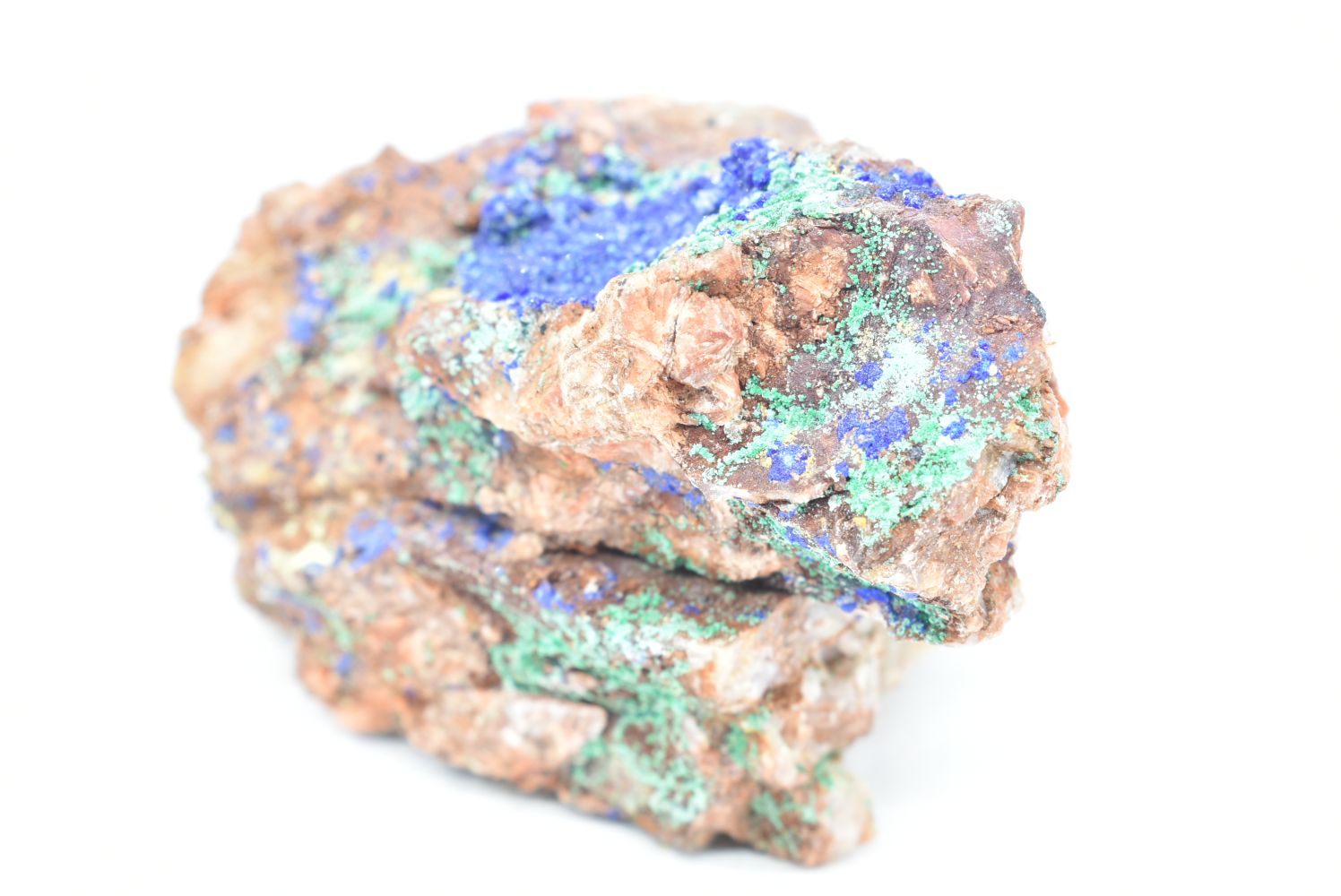 Azurite with Malachite