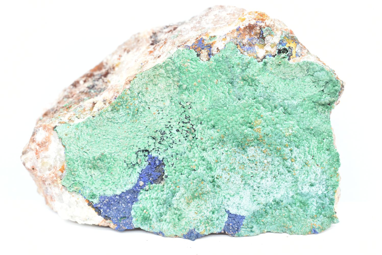 Azurite with Malachite