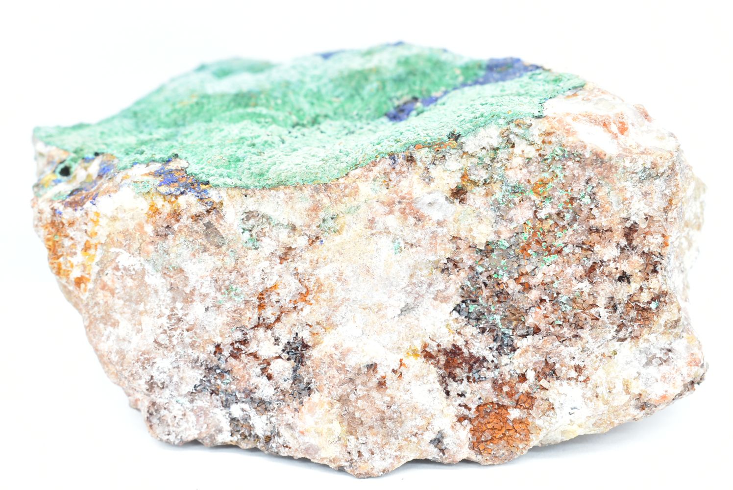 Azurite with Malachite