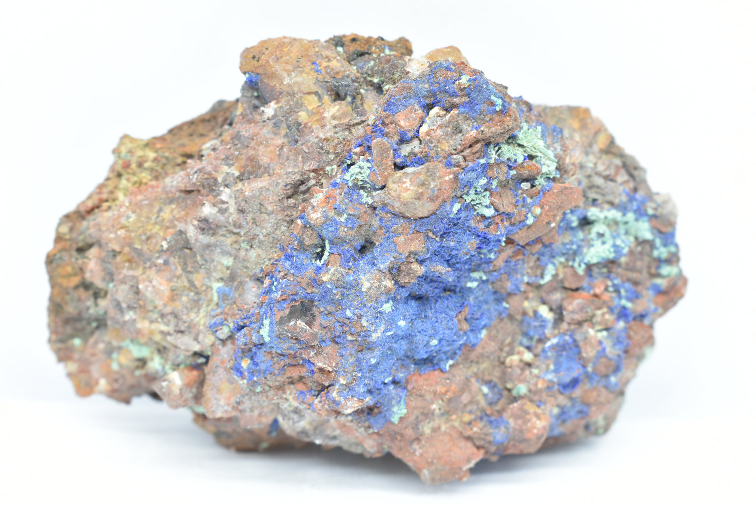 Azurite with Malachite