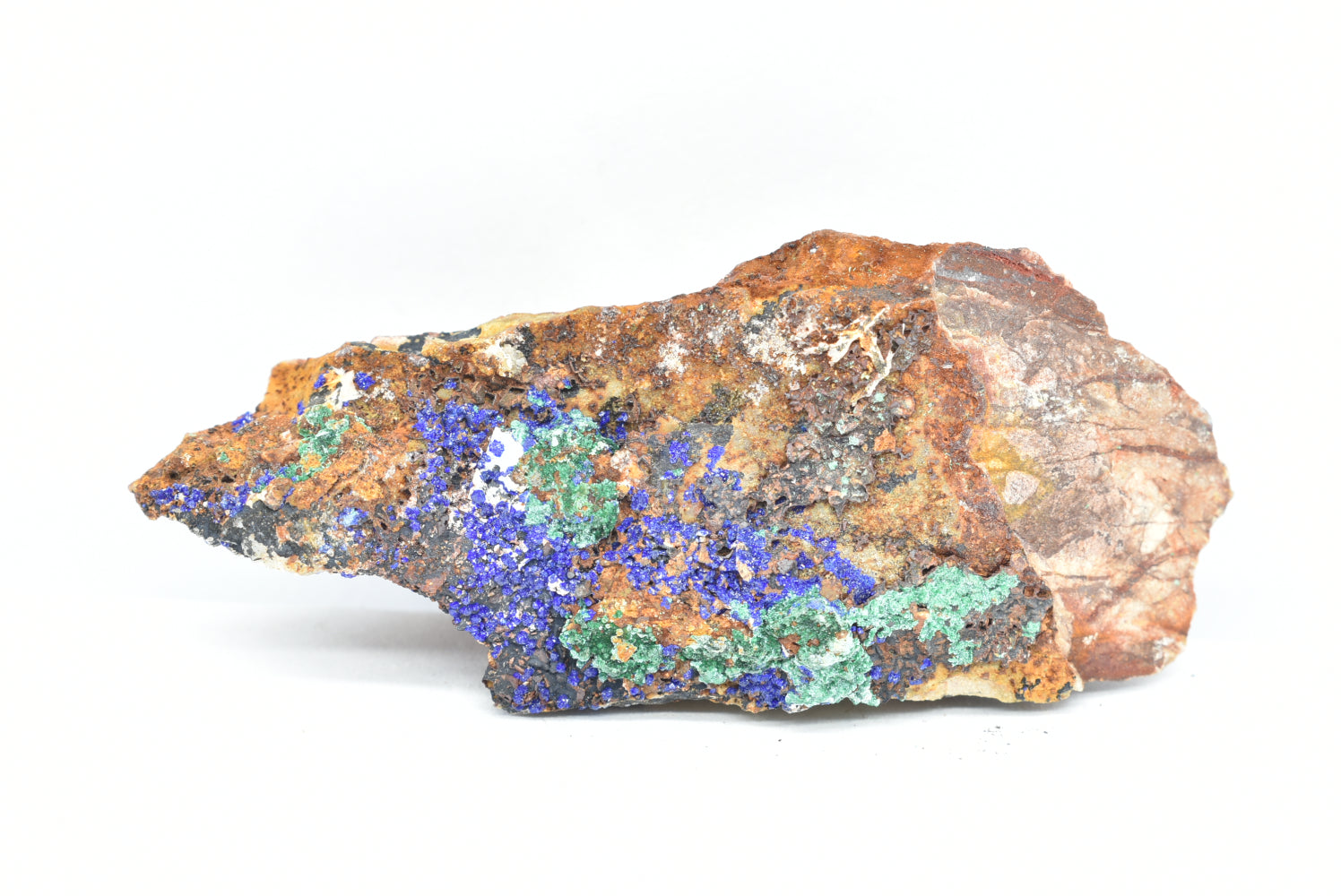 Azurite with Malachite