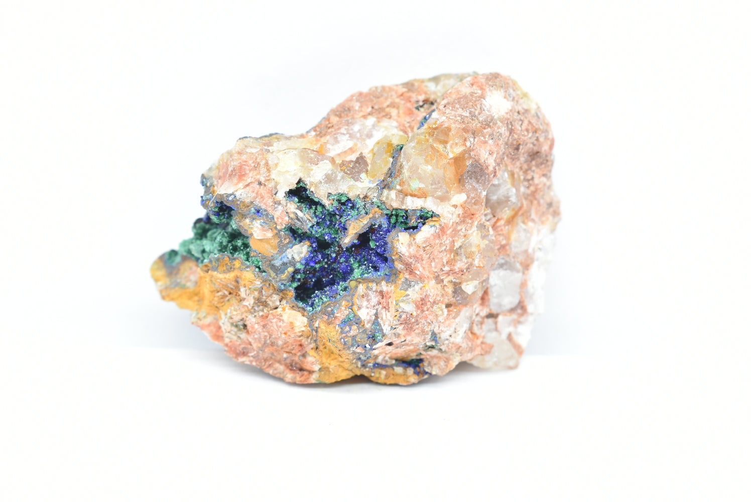 Azurite with Malachite