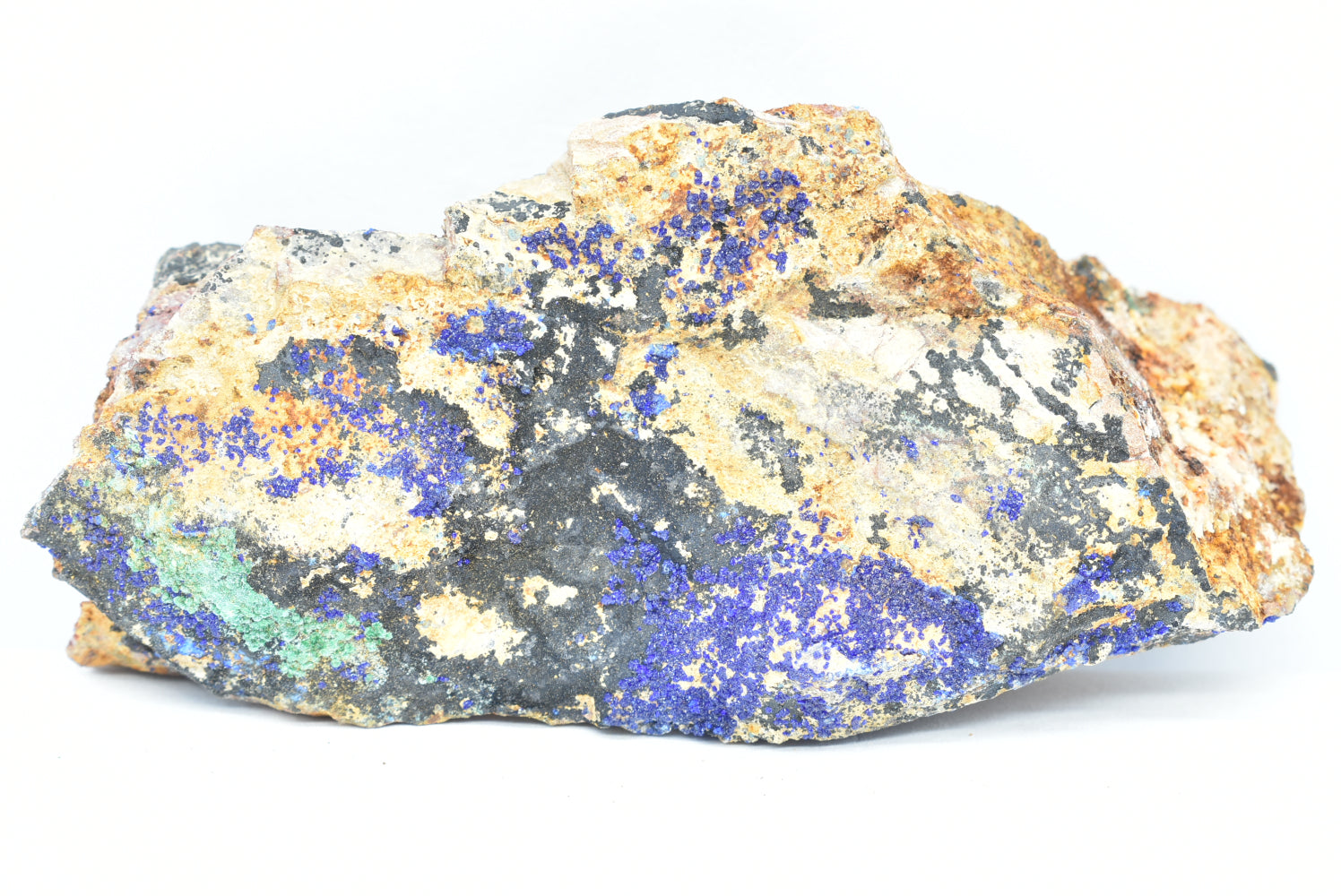 Azurite with Malachite