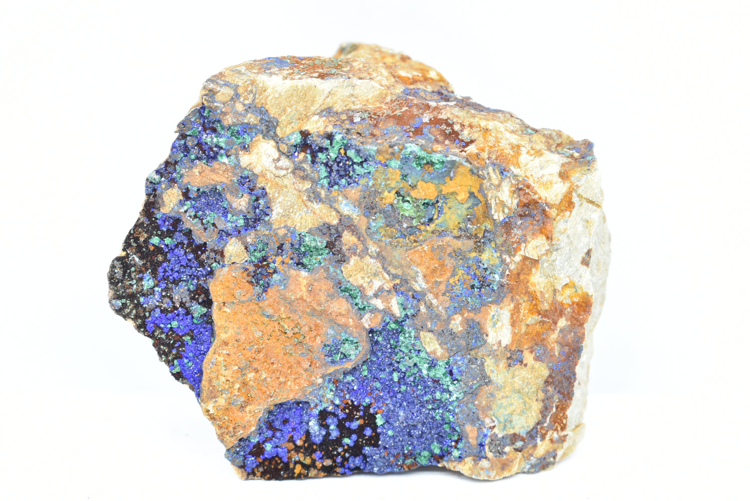 Azurite with Malachite