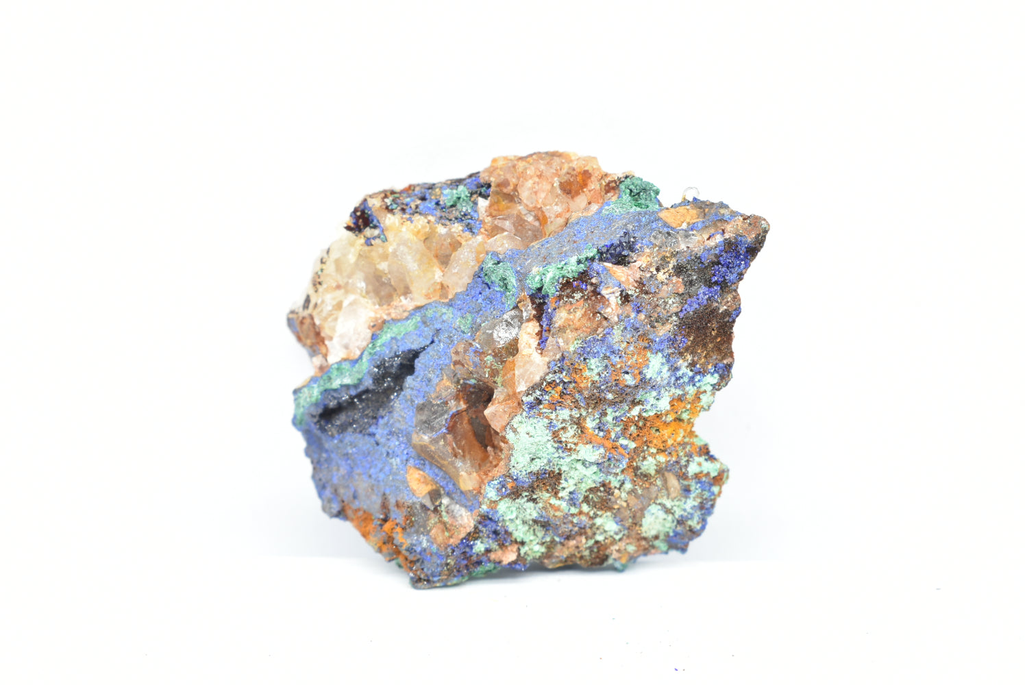 Azurite with Malachite