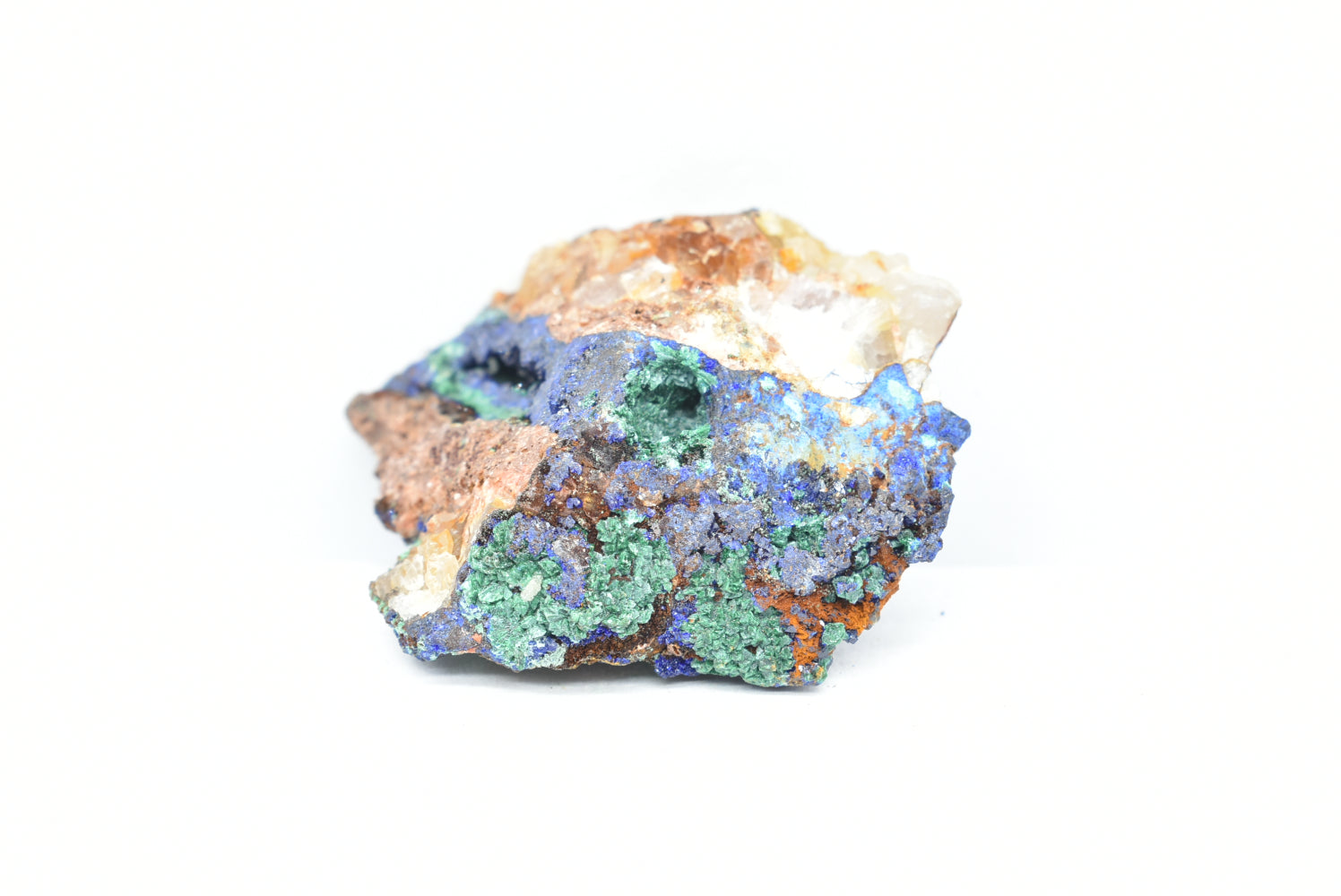 Azurite with Malachite