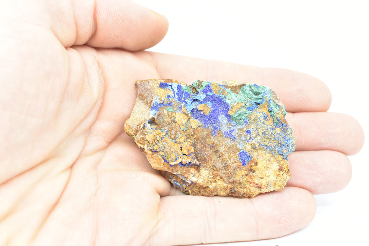 Azurite with Malachite