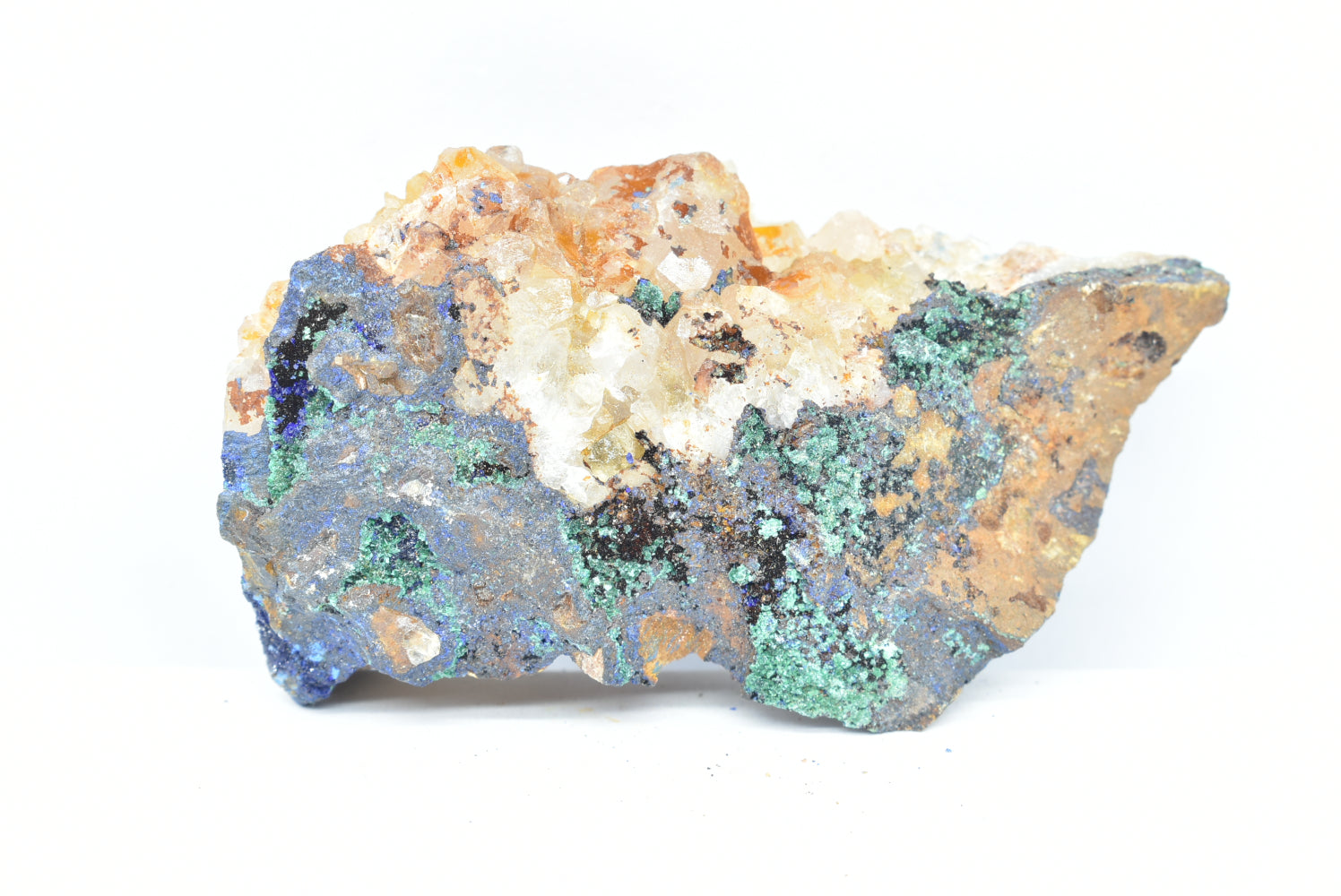 Azurite with Malachite