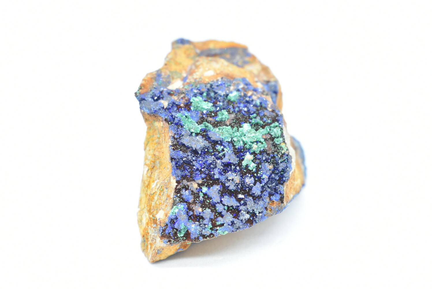 Azurite with Malachite