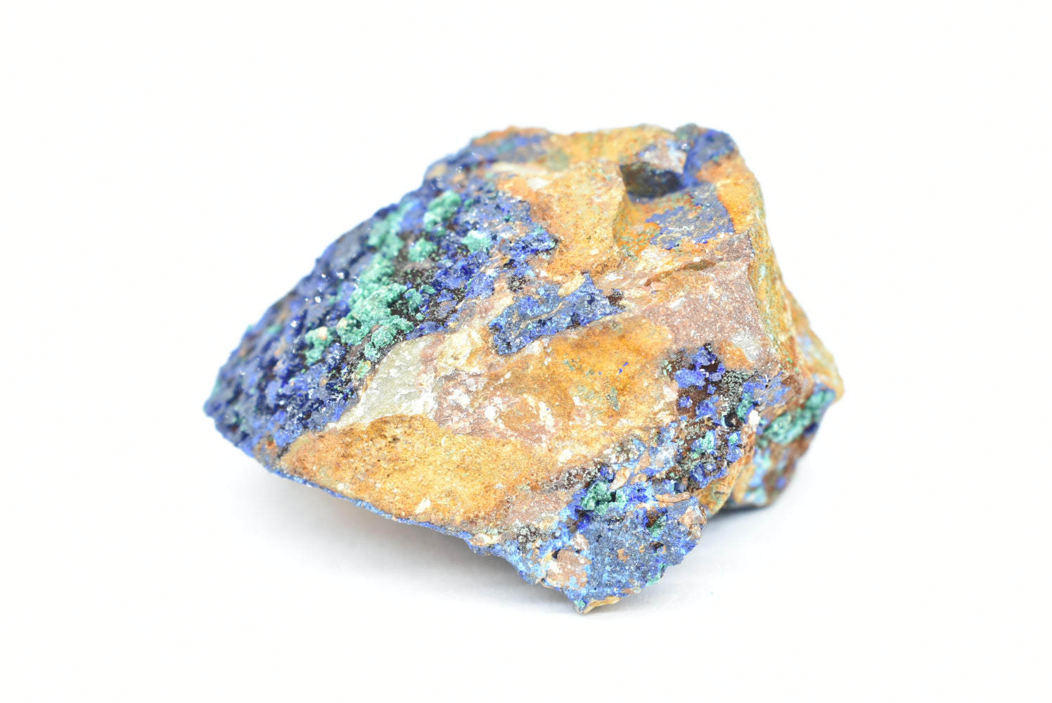 Azurite with Malachite