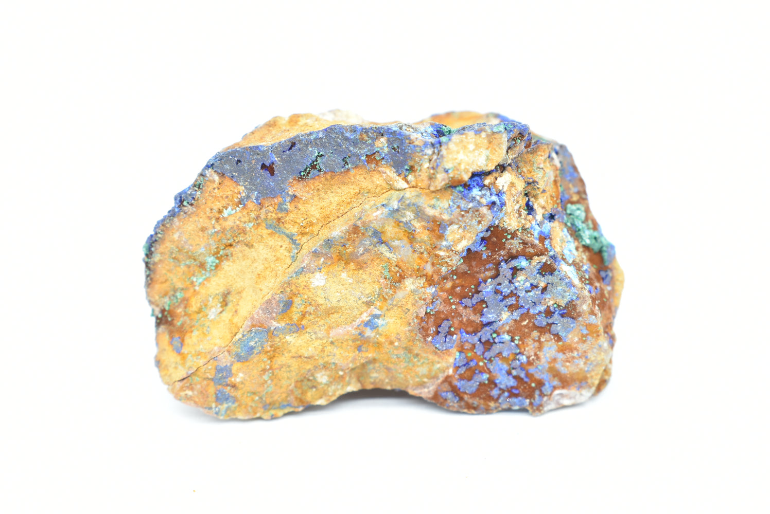 Azurite with Malachite