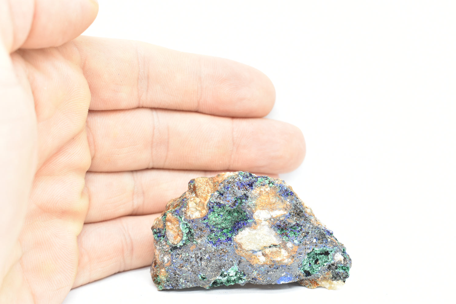 Azurite with Malachite