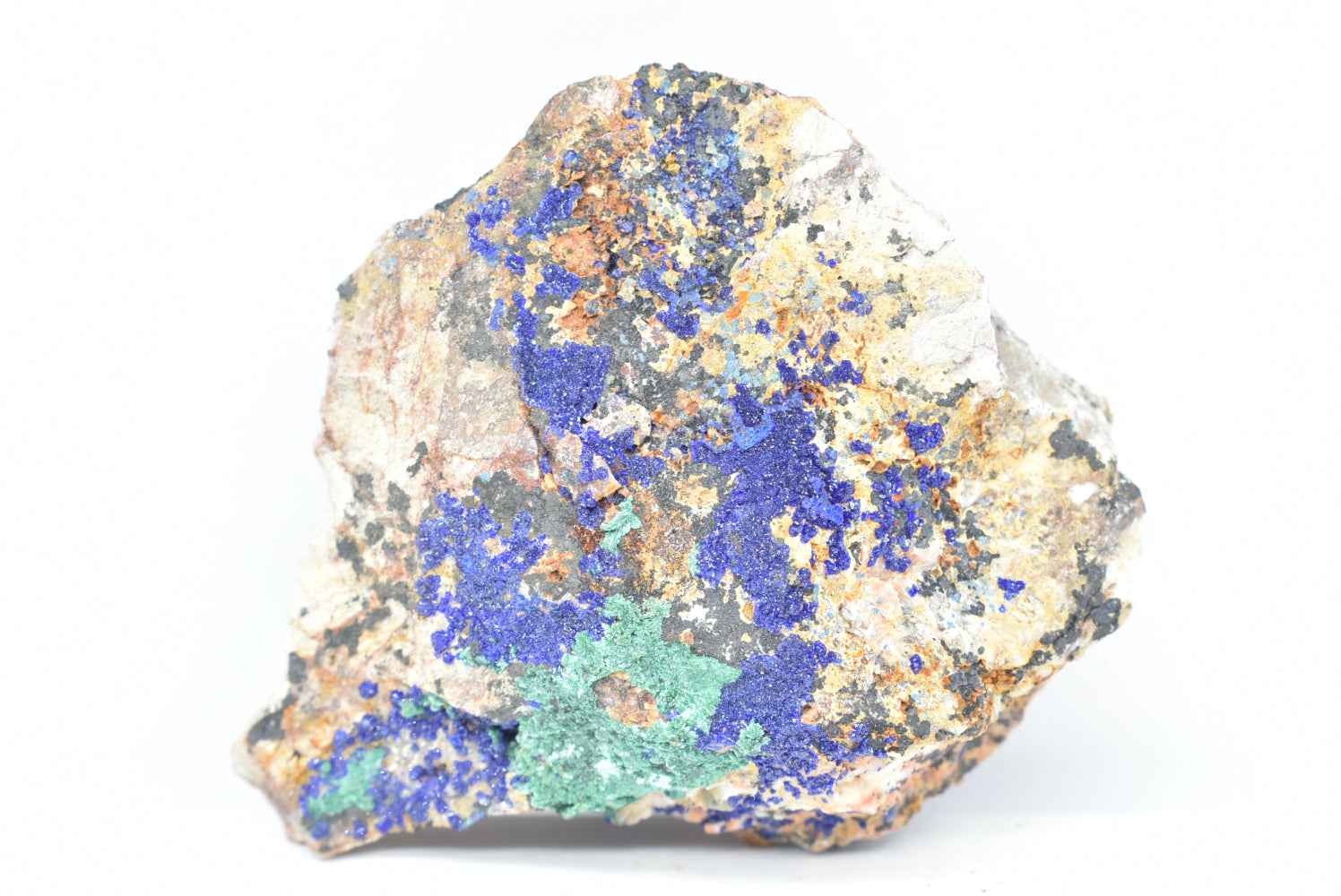 Azurite with Malachite