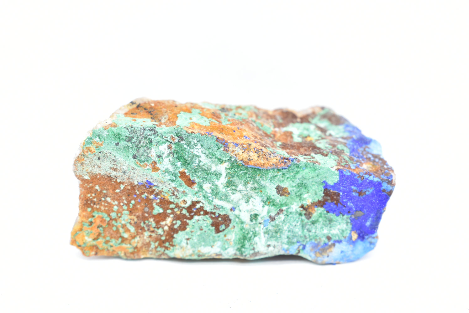 Azurite with Malachite