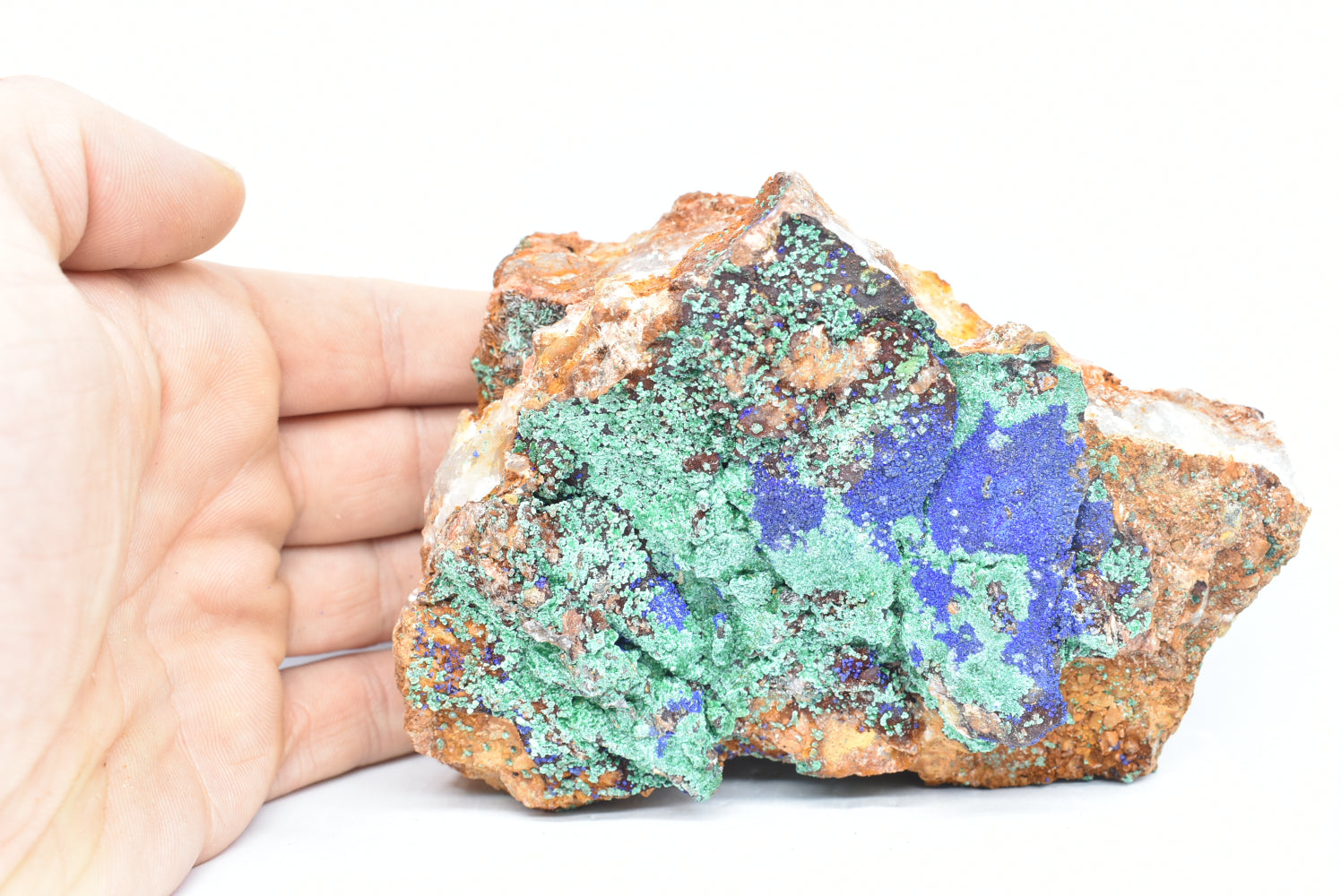 Azurite with Malachite