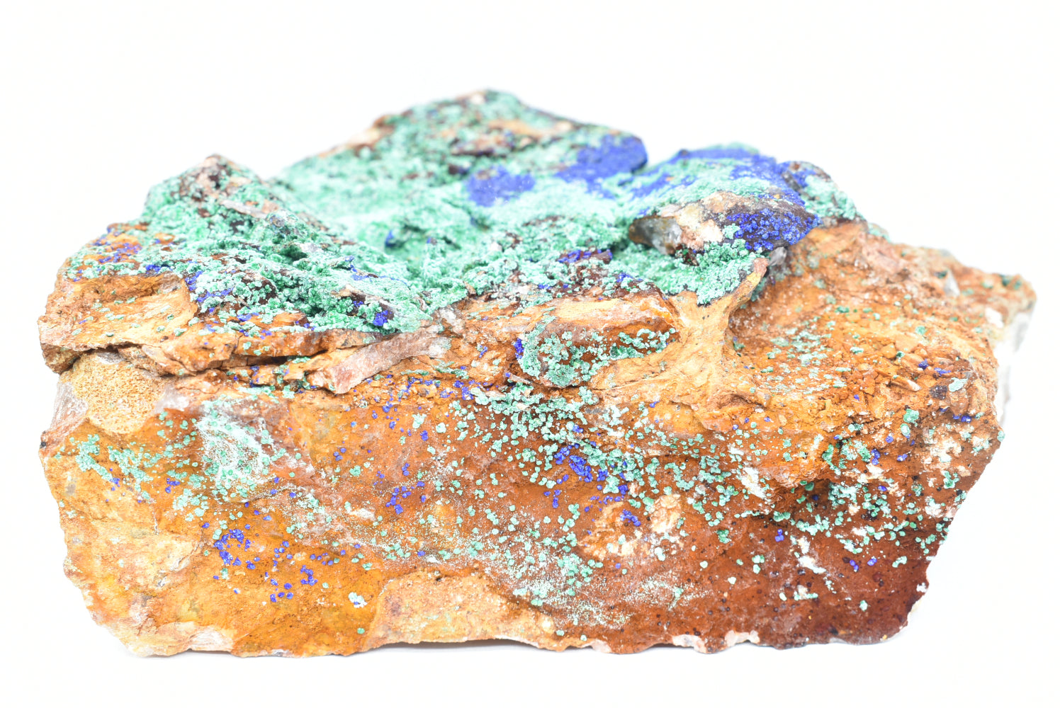 Azurite with Malachite