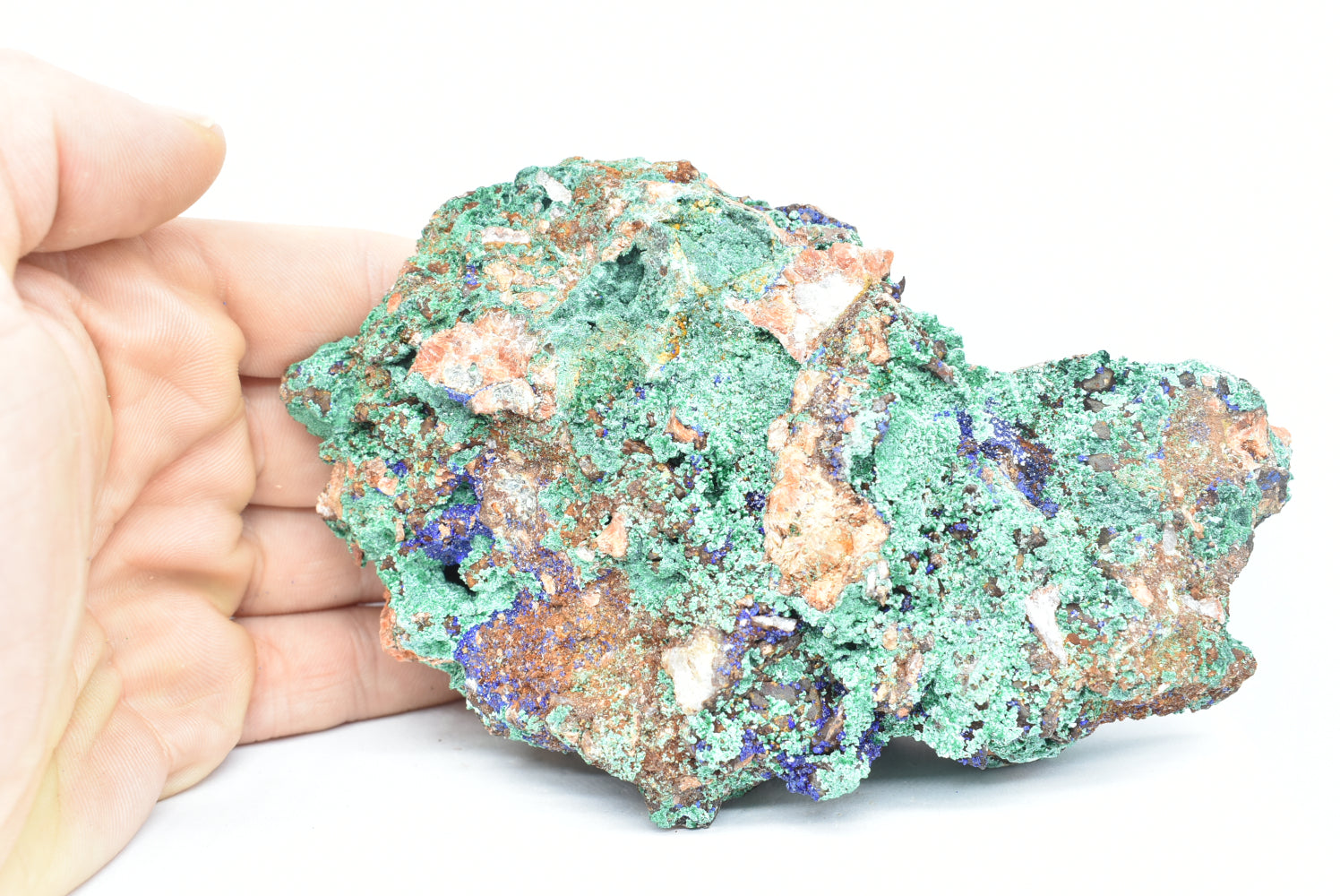 Azurite with Malachite