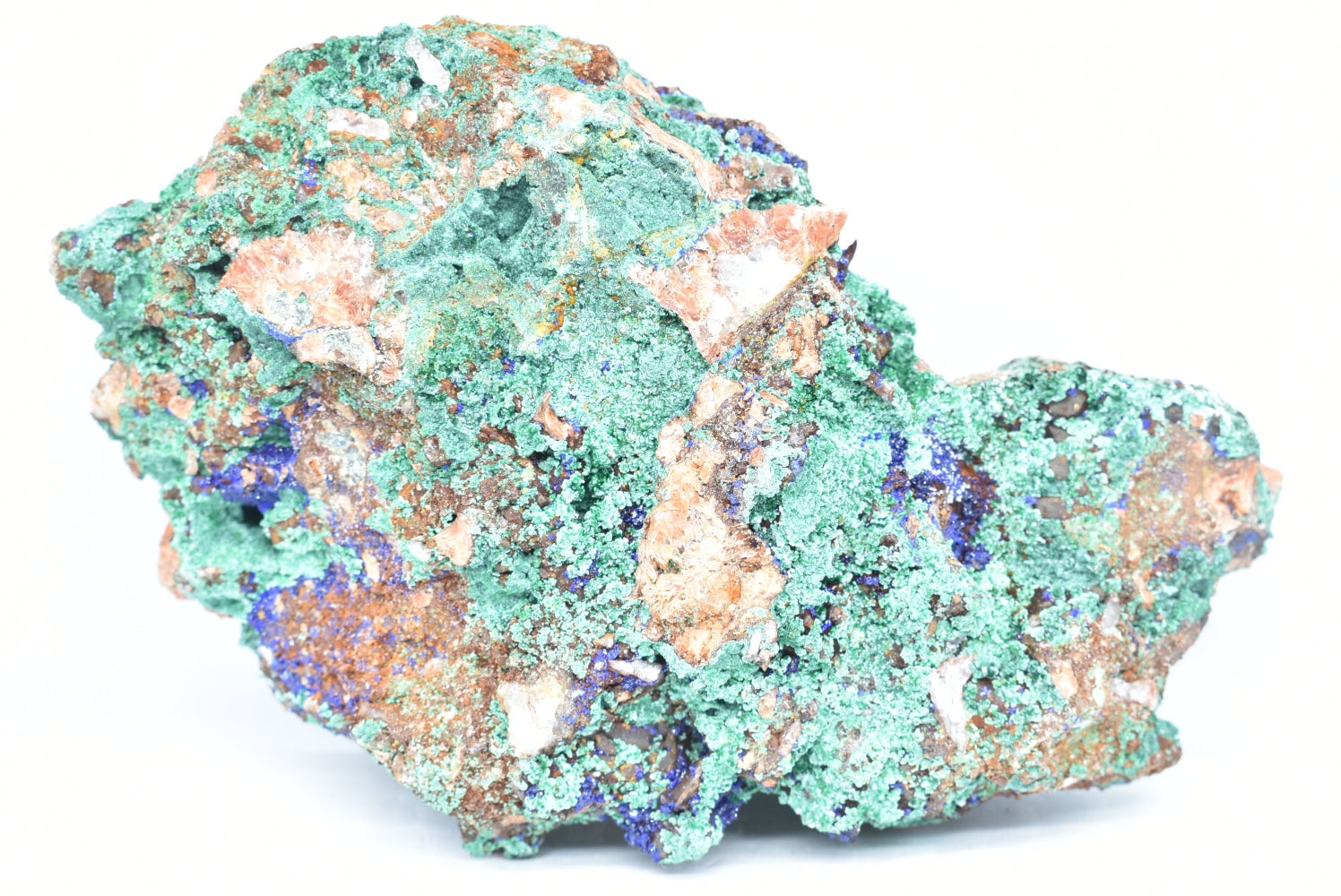 Azurite with Malachite