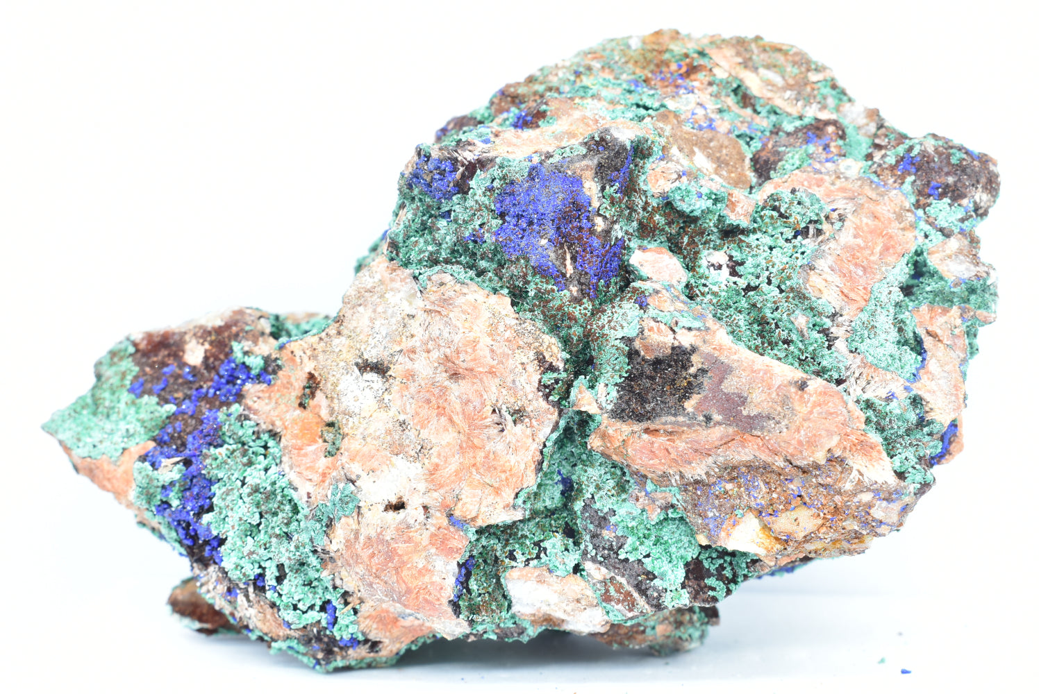 Azurite with Malachite