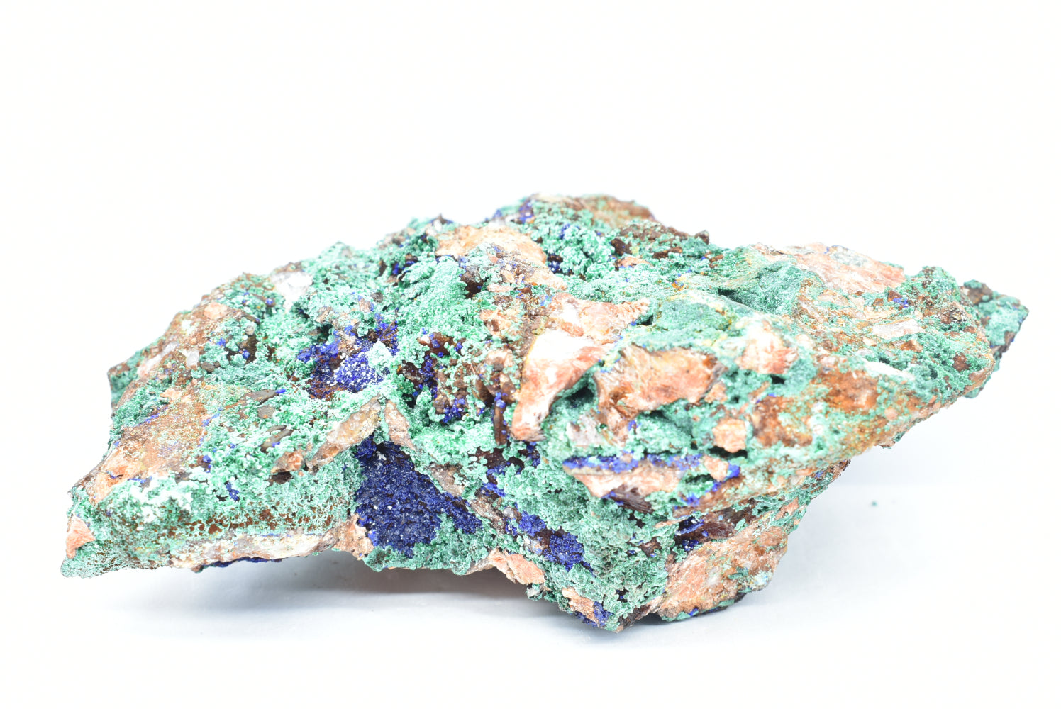 Azurite with Malachite