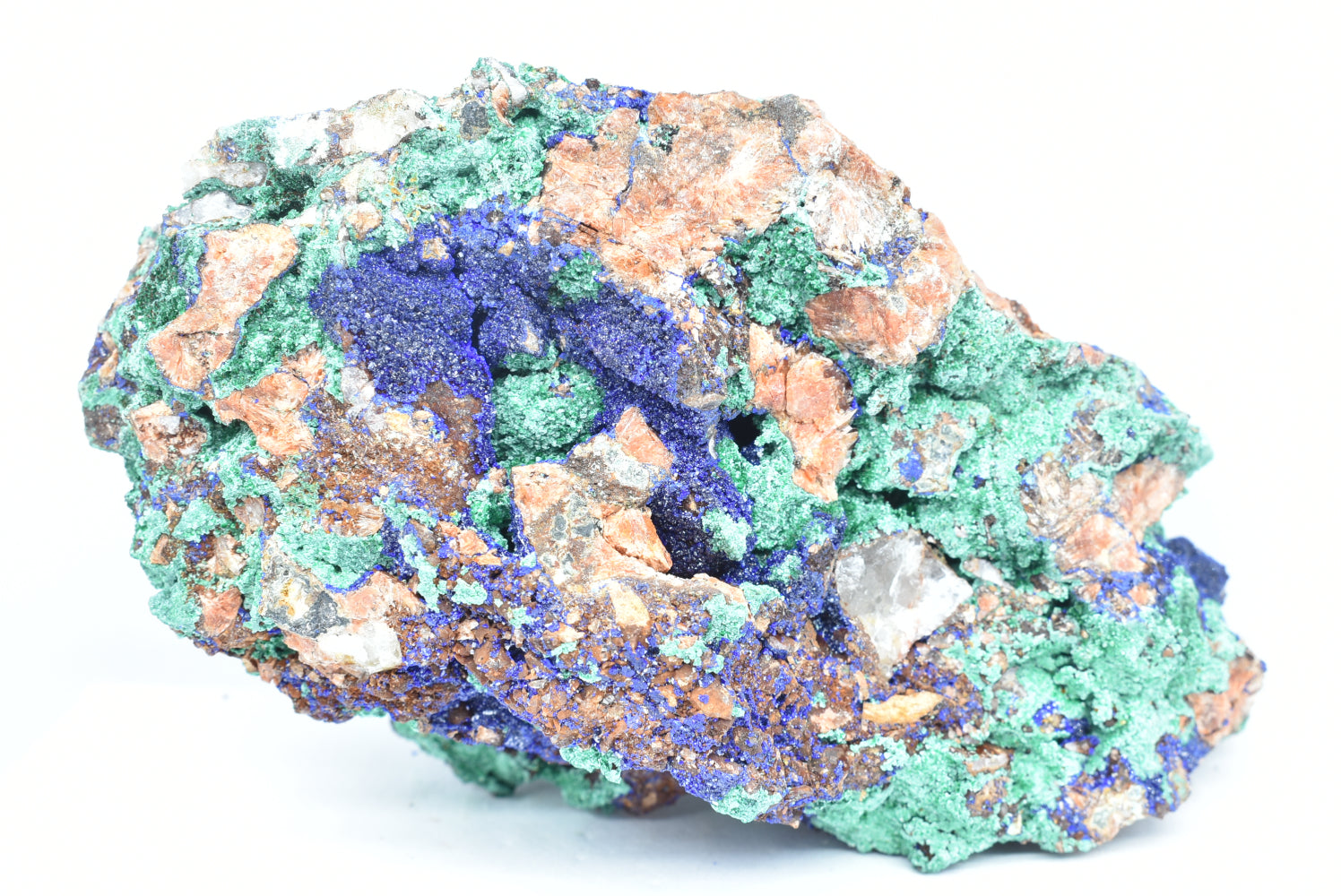 Azurite with Malachite