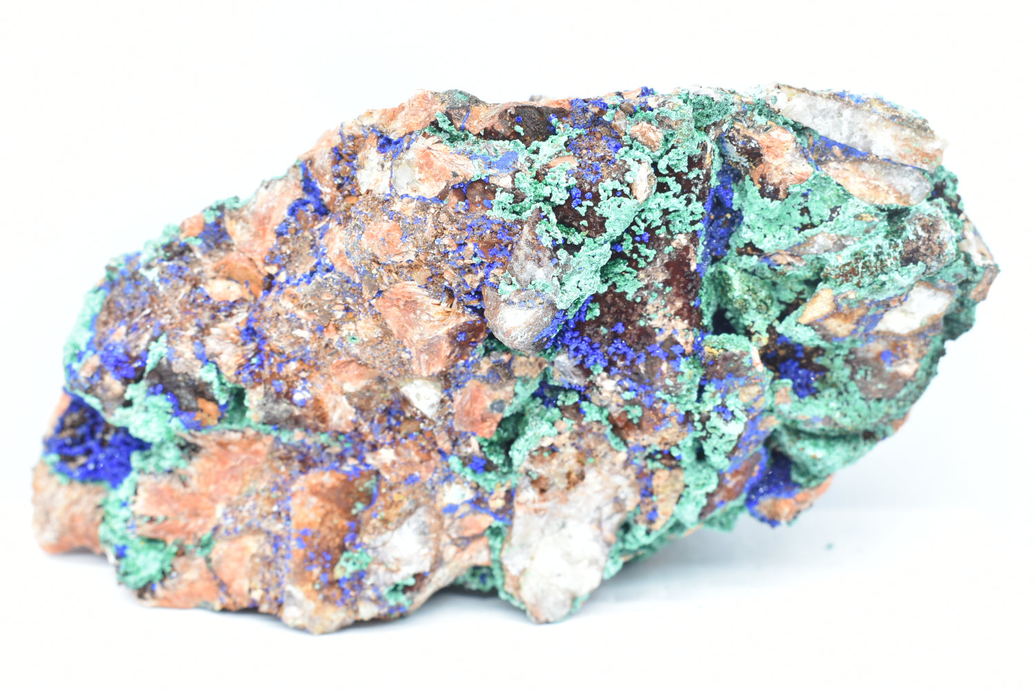 Azurite with Malachite