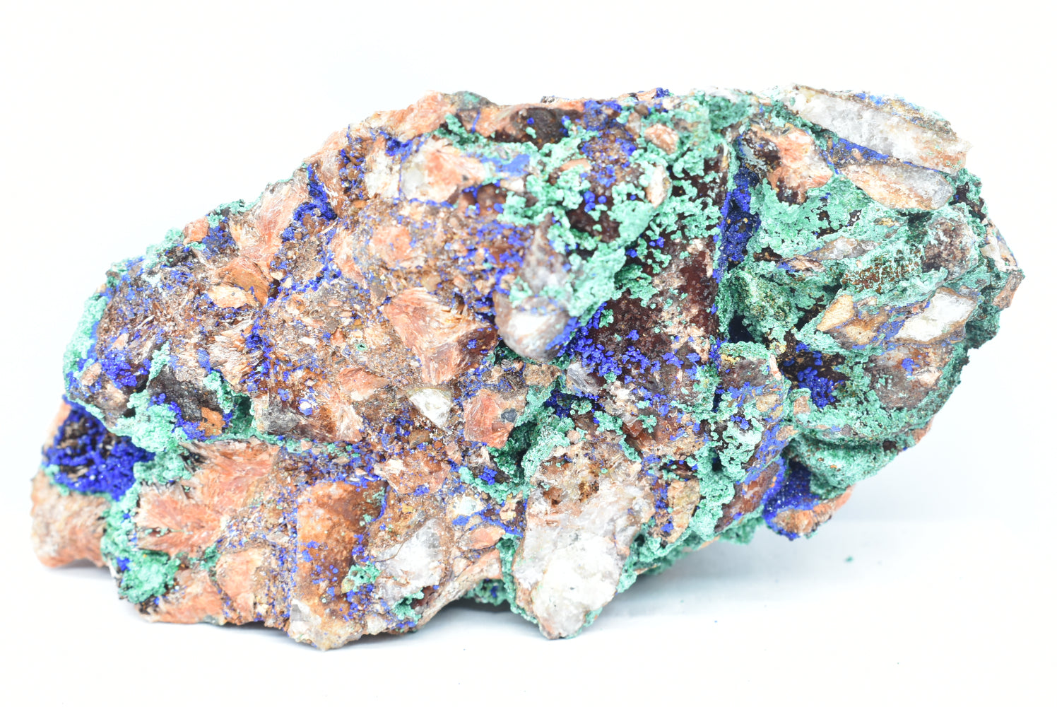 Azurite with Malachite