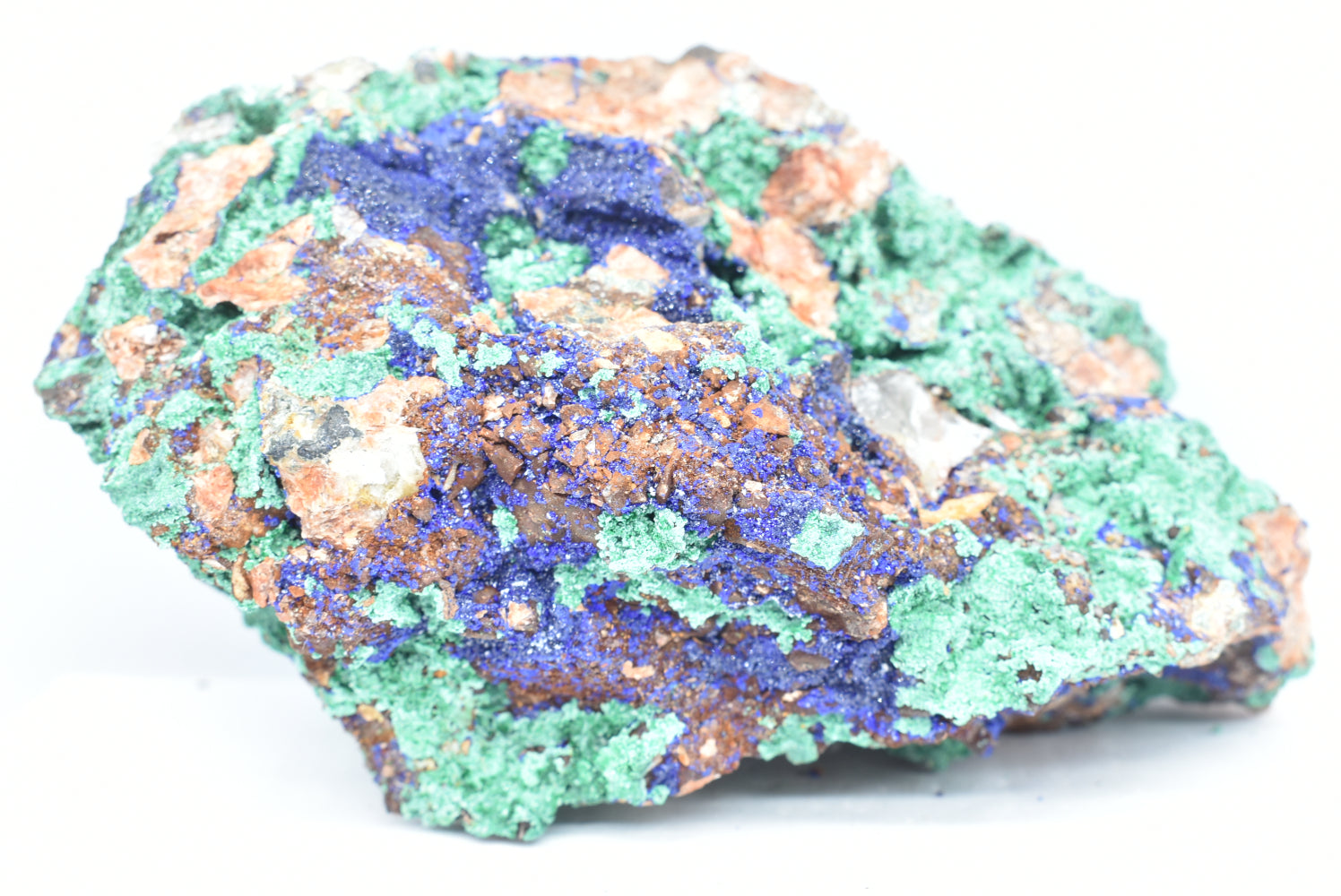 Azurite with Malachite