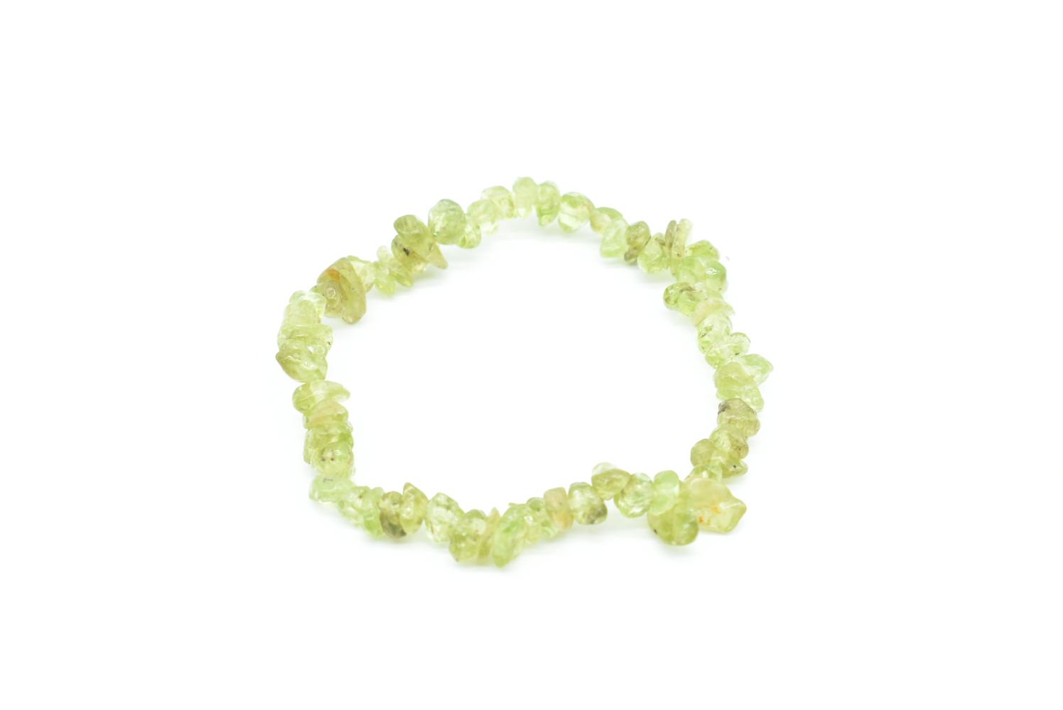 Stretch Peridot Chips Bracelet