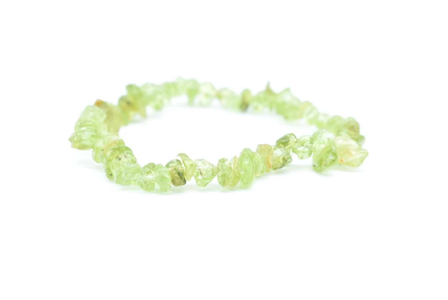 Bracciale Chips di Peridoto Elasticizzato