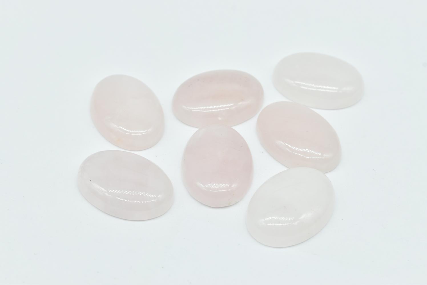 Oval Rose Quartz Cabochon 25x18 mm