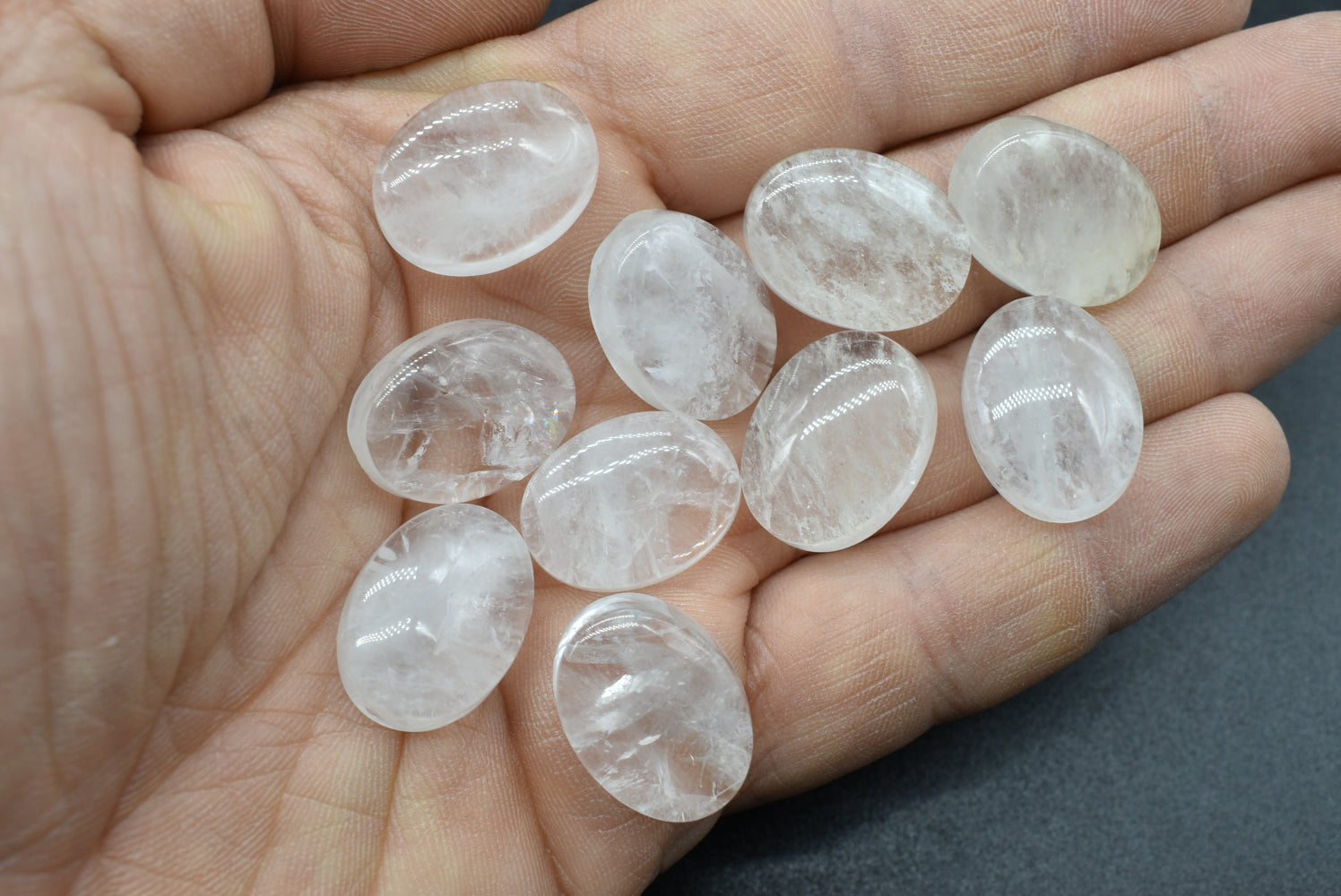 Oval Hyaline Quartz Cabochon - 18 mm