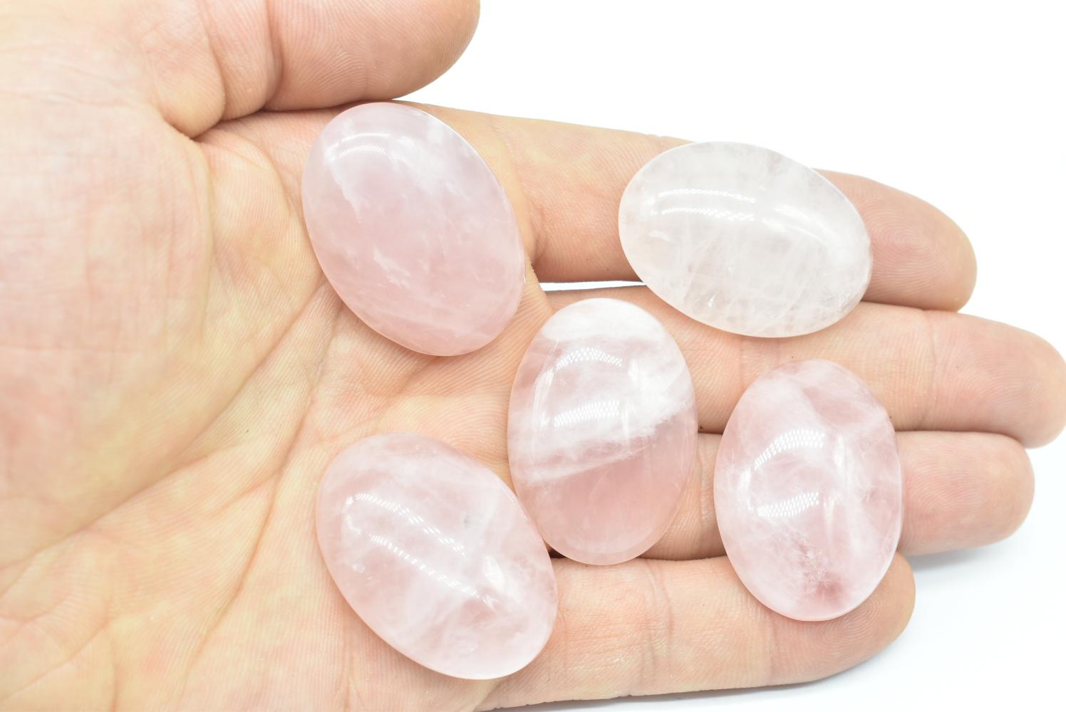 Cabochon di Quarzo Rosa Ovale