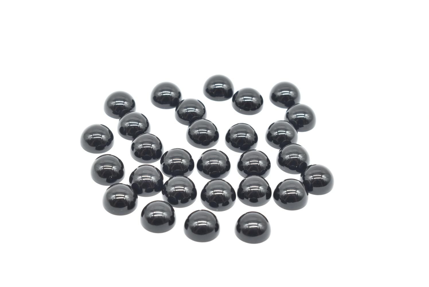 Black Agate Cabochon 10x10 mm